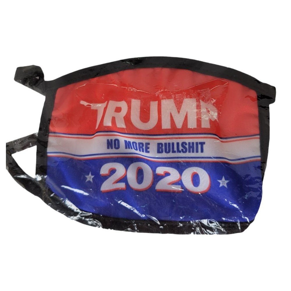 President Donald J. Trump "No More Bullshit" Red White Blue Face Mask New in Pkg